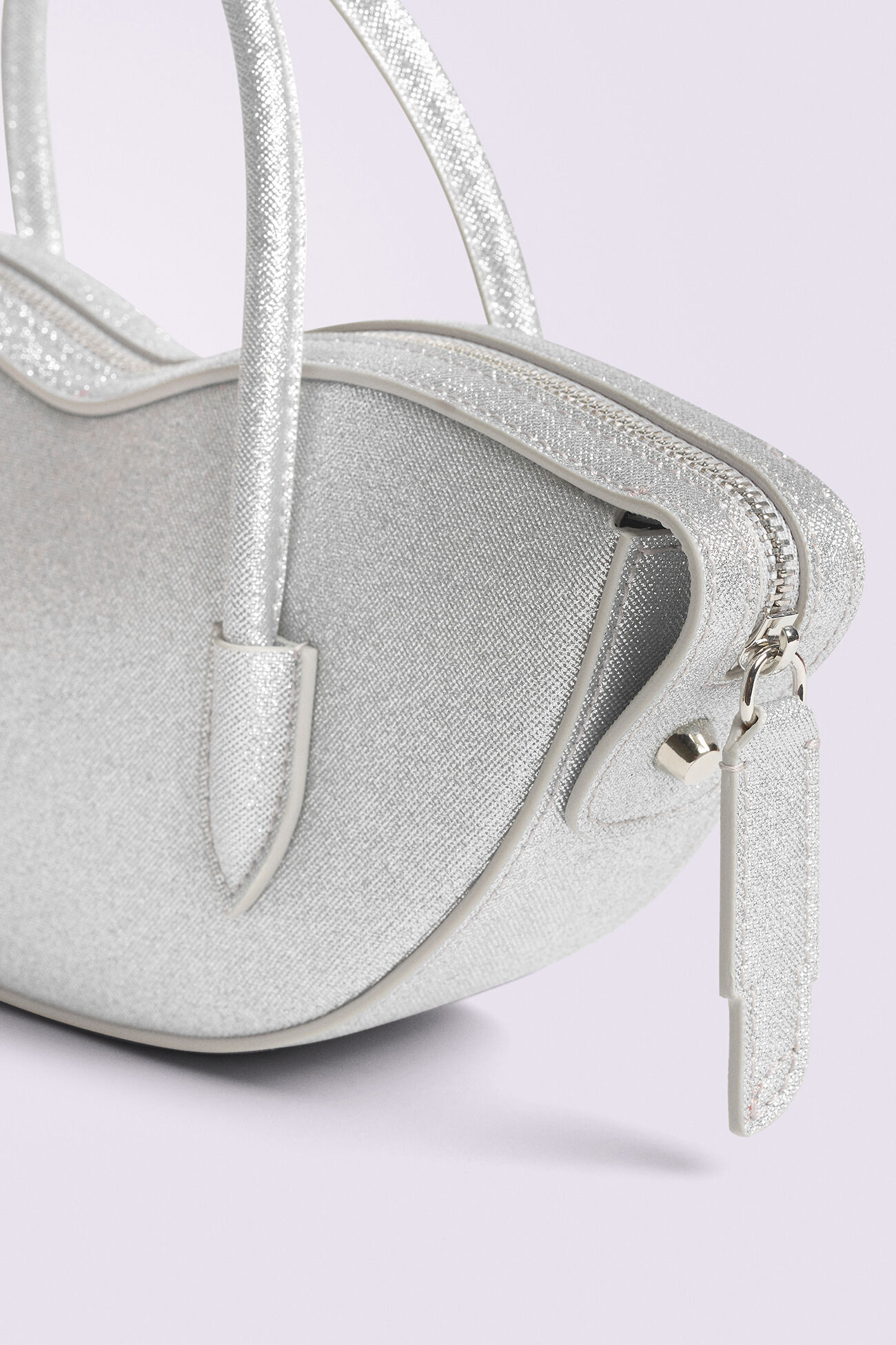 Mini Lips Bag Glitter Silver